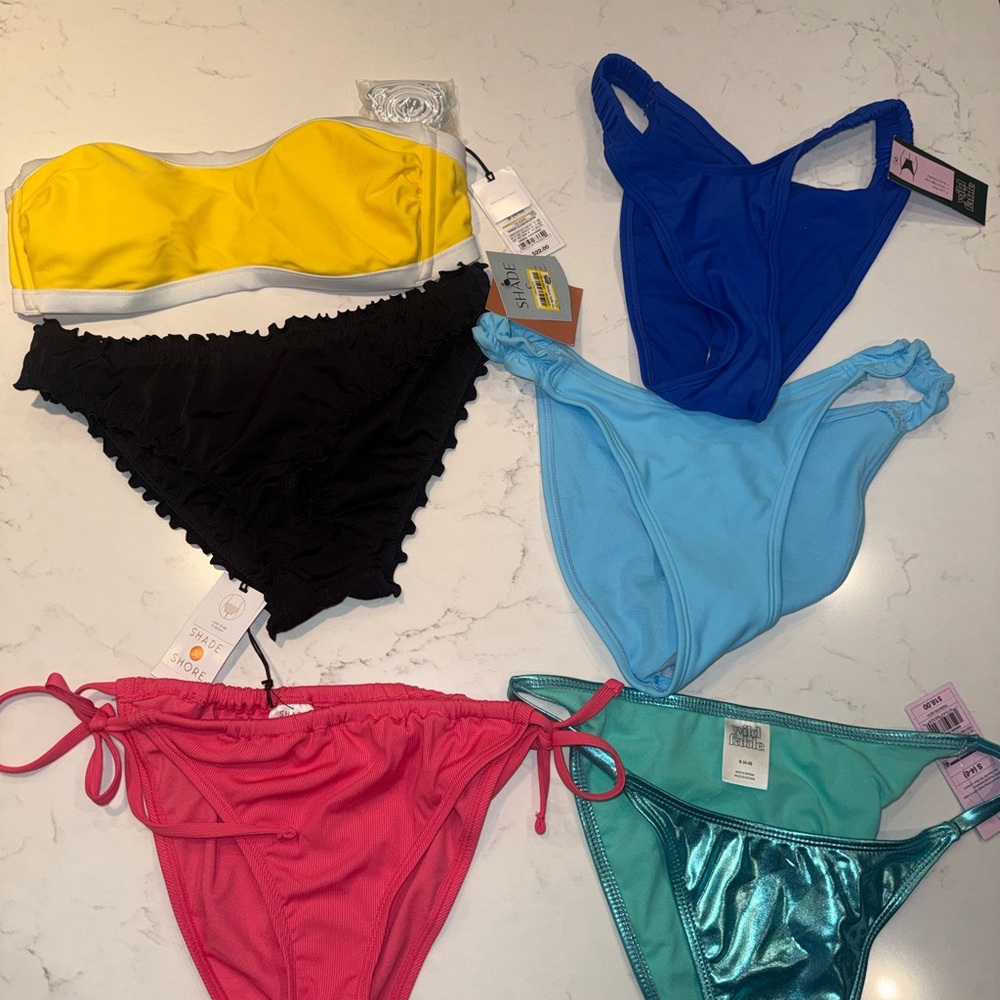 Size small Build Your Bikini Wardrobe 5 Bikini Bottoms 1 top Size Small